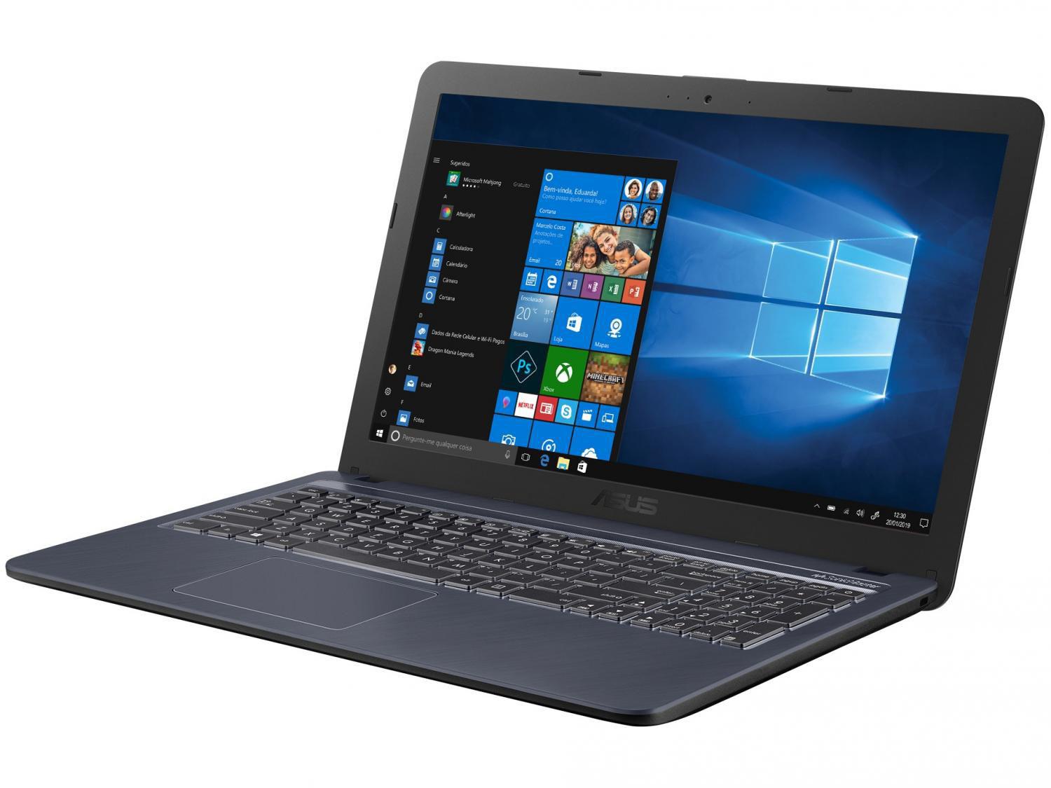 Notebook Asus Vivobook X543ma Gq1300t Cinza Intel Celeron N4020 4gb 500gb Windows 10 156 7473