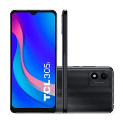Celular TCL 305I Preto 5164D 64GB de Memória, 2GB de Memória Ram