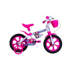 Bicicleta Cairu Aro 12 Infantil Mini Sereia Branco/Rosa