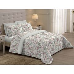 Jogo de Cama Queen Camesa 04 Peças Microcotton Estampado