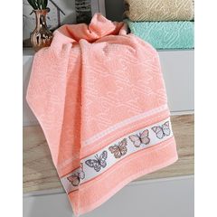 Toalha de Banho Dohler Jacquard Premium Salmão 70cm x 140cm FJ-6381