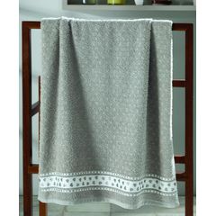 Toalha de Rosto Dohler Jacquard Premium Cinza 50cm x 80cm FJ-6987