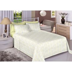 Jogo de Cama Queen 04 Peças 100% Algodão 150 Fios Floral Premium 150