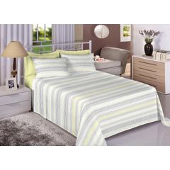 Jogo de Cama Queen 04 Peças 100% Algodão 180 Fios Geométrico Premium Linea