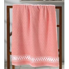 Toalha de Banho Dohler Jacquard Premium Salmão 70cm x 140cm FJ-6987