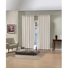 Cortina Bella Janela Pratika Slim Lisa 2,00m x 1,60m Marfim