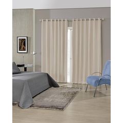 Cortina Bella Janela 4,20 Cm X 2,80 Cm Pratika Cromo Latte