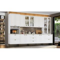 Cozinha Completa Henn Americana 13 Portas e 4 Gavetas Branco Hp