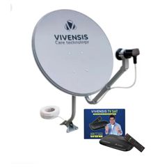 Antena Parabólica Monoponto  com Receptor Vivensis