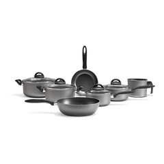 Conjunto de Panelas Brinox 7 peças Chilli Prata