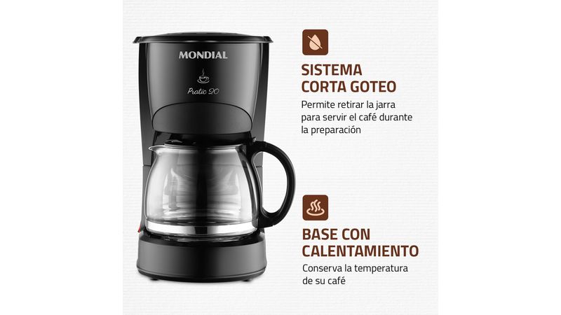 Cafeteira Elétrica Mondial Pratic 20 CN-01 20 Xícaras Preta 220V