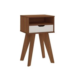 Mesa Lateral Artely Vip Cedro com Off White