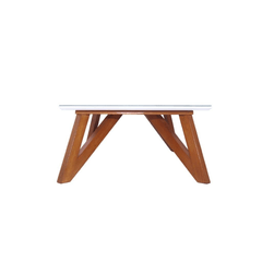 Mesa De Centro Sofisticasa Zeta MC02 Laca Branca/Mel