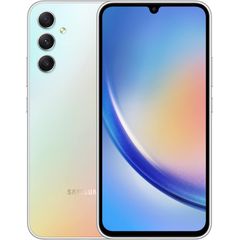 Smartphone Samsung Galaxy A34, Prata, 128GB 6GB RAM, Processador Octa Core, Câmera Traseira Tripla de 48MP+8MP+5MP