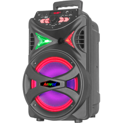 Caixa Amplificada Amvox Aca 255 Hit Potência 250w, bateria recarregável,bluetooth, show de led