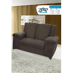 Sofá Zeep Barcelona New 2 Lugares Tecido 511 Marrom Escuro