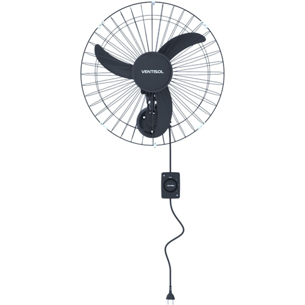 Ventilador De Parede Ventisol 50cm Preto Bivolt Comercial Motor ...