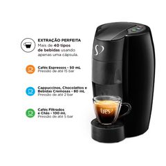 Cafeteira Espresso Três, G1,Lov, Preta , 3 Corações  220V