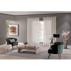 Cortina Bella Janela 4,20 Cm X 2,50 Cm Rustico Cordoba Branco