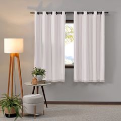Cortina Bella Janela Pratika Slim Lisa 2,00 X 1,60 Branco