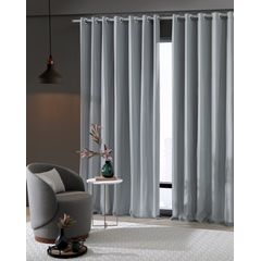 Cortina Bella Janela Pratika 4,20M X 2,80M Lisa Cromo Titanio
