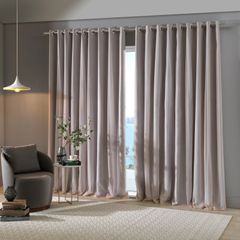 Cortina Bella Janela Pratika Cromo 4,20 X 2,50 Areia