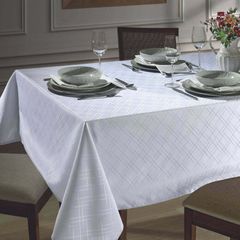 Toalha de Mesa Dohler Jacquard Requinte 4 lugares 140cmx140cm Branca