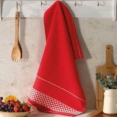 Pano de Copa Dohler Pic Nic 45cm x 70cm Vermelho Xadrez