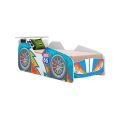Cama Infantil Tuboarte Carro Branco Azul