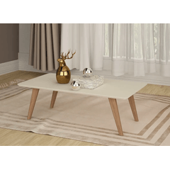 Mesa de Centro Tuboarte Sibele Amêndoa Off White