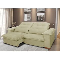 Sofá 4 Lugares JW Estofados Doha New D02 Boucle Bege