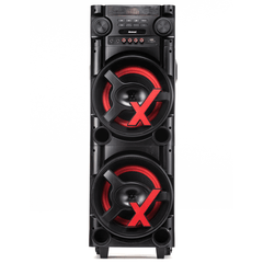 Caixa Amplificada Amvox New X ACA 1000 1000W, Amplificador Digital, 2 Woofers de 8", Equalizador, Bivolt, Entrada USB/SD