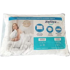 Travesseiro Zeflex Percal 50cm x 70cm Branco