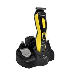 Aparador de Pelos GAMA GCX623 Sport 4 em 1 - 1 Velocidade com Acessórios Amarelo/Preto
