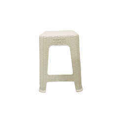 Banqueta Ratan Branca Premium Topplast