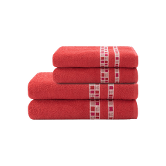 Toalha de Banho Urbe Camesa 70cm x 130cm Vermelho