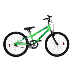 Bicicleta Cairu Bike Aro 24 MTB Flash Boy Verde Garfo Preto