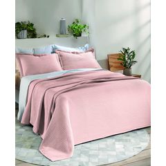 Kit Colcha Casal Dohler 3 Peças 2,20mx2,50m Londres Rosa