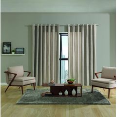 Cortina Bella Janela Rustica Niger 2,00 X 1,60 Areia