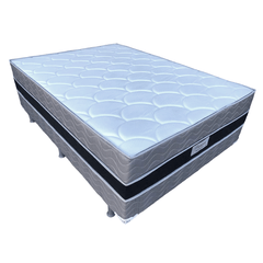 Unibox Casal Ortolar Premium Molas Ensacadas 138X188X66 Cinza/Preto