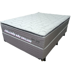 Base Box Casal Eurosono 138x188x43 Bom Sono cinza