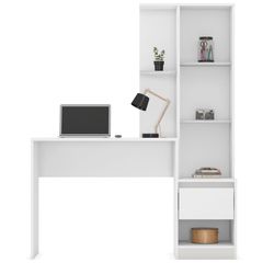 Mesa Para Computador Demóbile Com Armário Morada Branca
