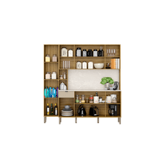 Cozinha Pulse 9 portas e 1 gaveta Freijo Vanilla Kits Parana