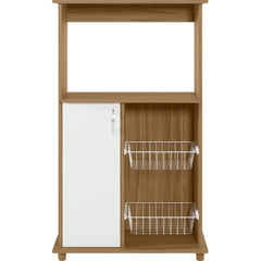 Balcão de Madeira Notável NT3075 Para Forno Freijó/Branco