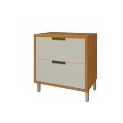 Balcão de Madeira Nesher Imperatriz 80 cm 1 Porta 1 Gaveta Freijó-Off White