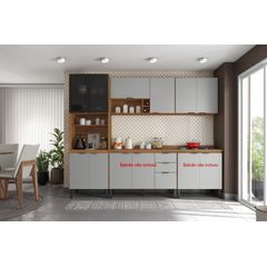 Cozinha De Madeira Demóbile 3 Peças Firenze Amêndola Touch/Nude Prime