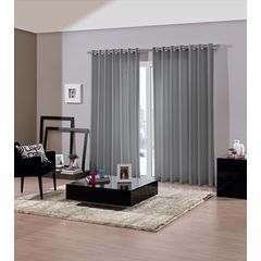Cortina Bella Janela Pratika York 2,60 X 1,70 Cinza Escuro