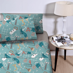 Jogo de Cama Corttex Infantil 03 Peças Studio Mix 180 Fios Estampado