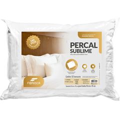 Travesseiro Fibrasca Percal Sublime Revestimento Algodão 50x70cm Branco