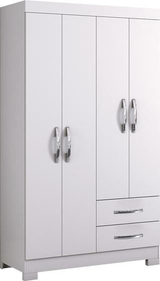 NDN27505W NNK06010N セット Roupeiro Notável 4 Portas 2 Gavetas NT 6010 (Branco/Rosa)